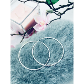 Srebrne kolczyki duże koła okręgi