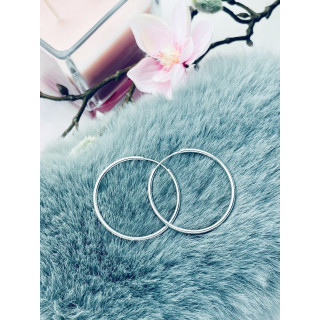 Silberne Ohrringe große Kreise