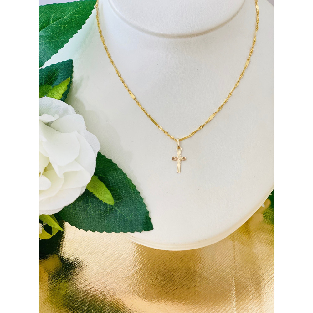 copy of Złoty krzyżyk klasyczny diamentowany