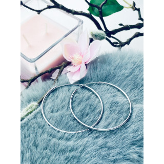 Silberne Ohrringe große Kreise