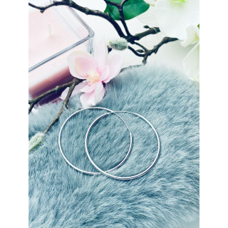 Silberne Ohrringe große Kreise