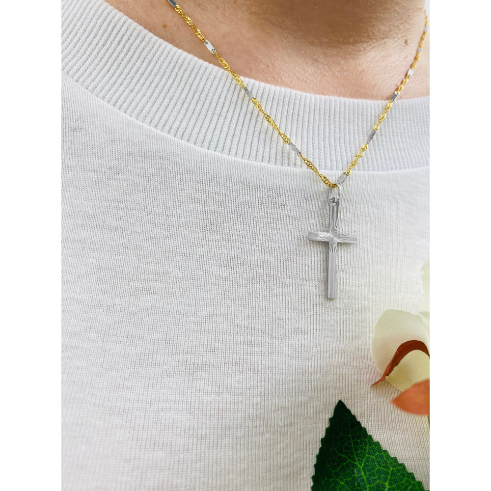 Goldanhänger Kettenanhänger Gold Anhänger Kreuz Goldkreuz Weißgold 585er 14KT