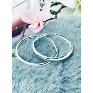 Silberne Ohrringe große Kreise