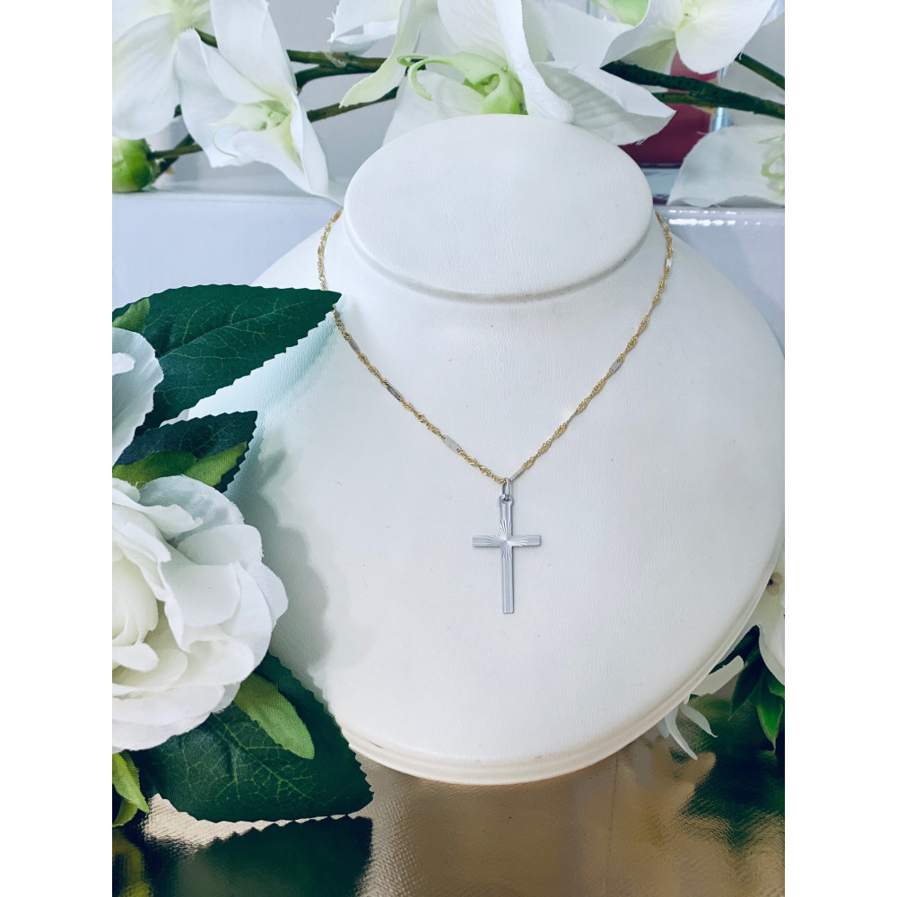 Goldanhänger Kettenanhänger Gold Anhänger Kreuz Goldkreuz Weißgold 585er 14KT