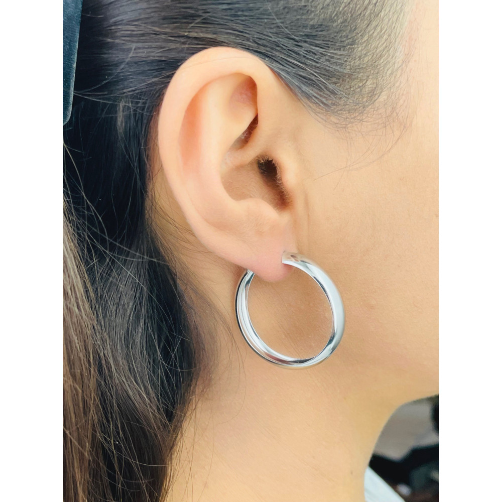 copy of Złote kolczyki przecinki z cyrkoniami