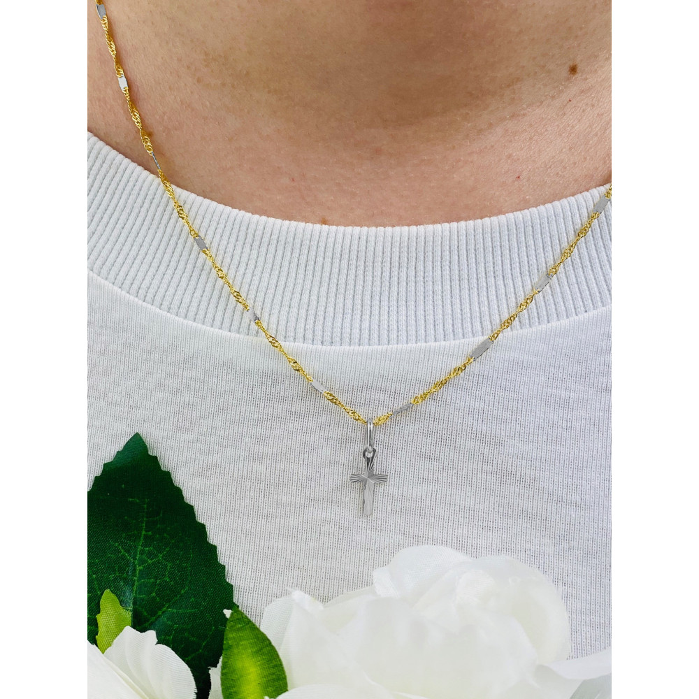 Goldanhänger Kettenanhänger Gold Anhänger Kreuz Goldkreuz Weißgold 585er 14KT