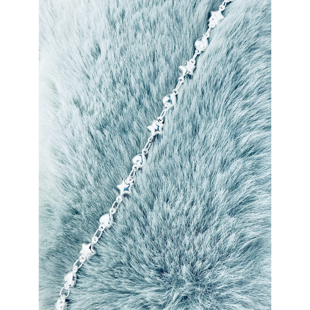 Herz Stern Armband 925 Silber Damen Kinder