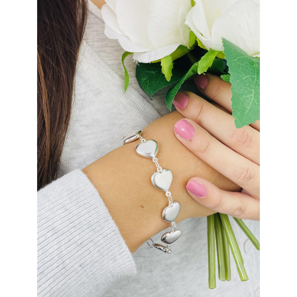 Herz Armband 925 Silberen Damen Kinder