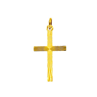 Złoty krzyżyk klasyczny diamentowany