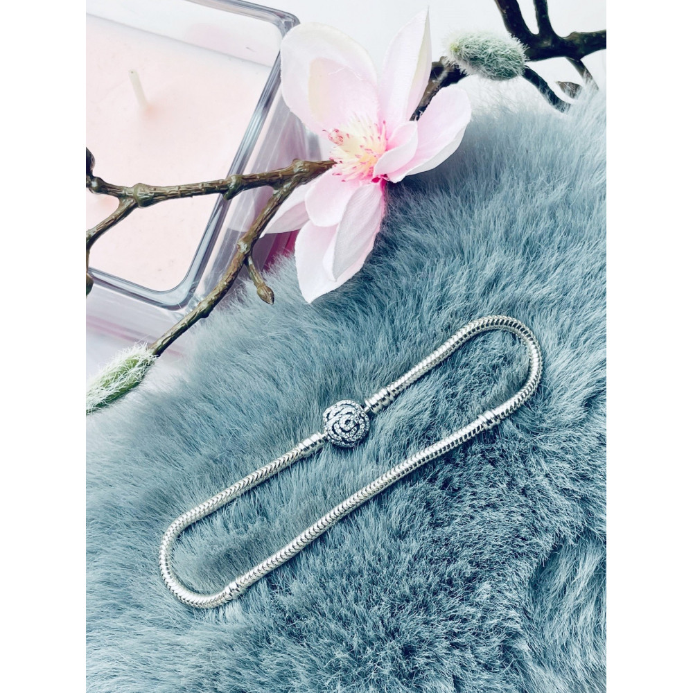 Charms Armband 925 Silber Damen Rose