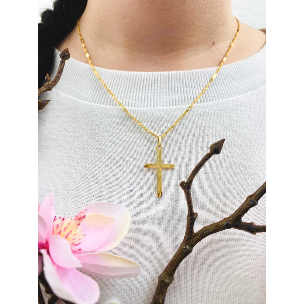 copy of Złoty krzyżyk klasyczny diamentowany