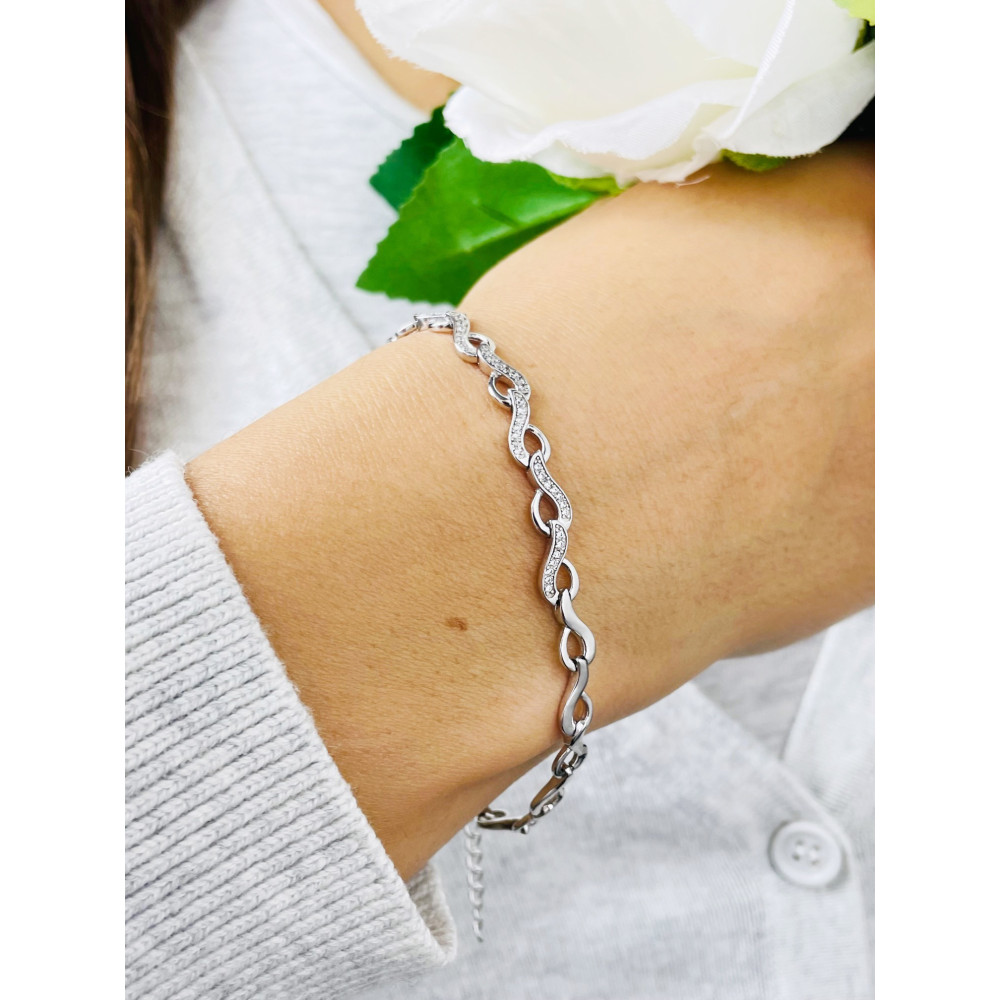Armband 925 Silber mit Zirkonen Damen Kinder