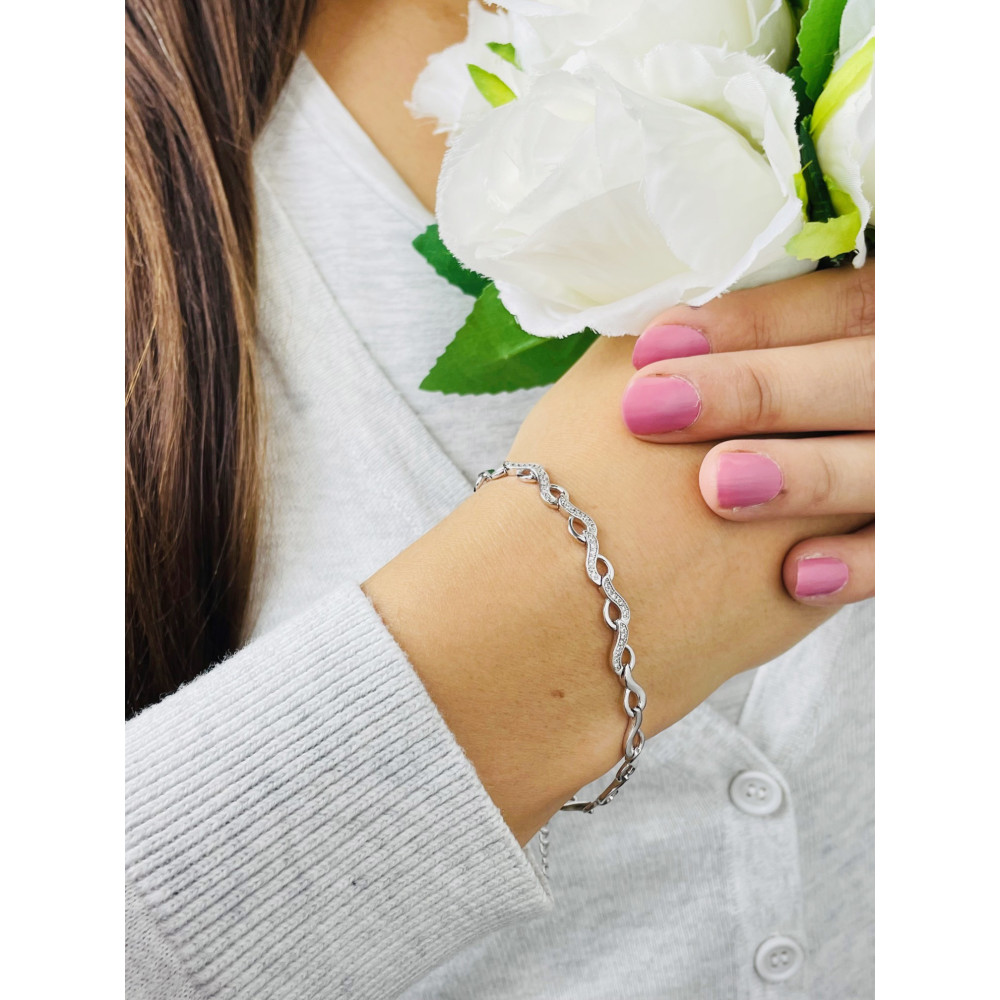 Armband 925 Silber mit Zirkonen Damen Kinder