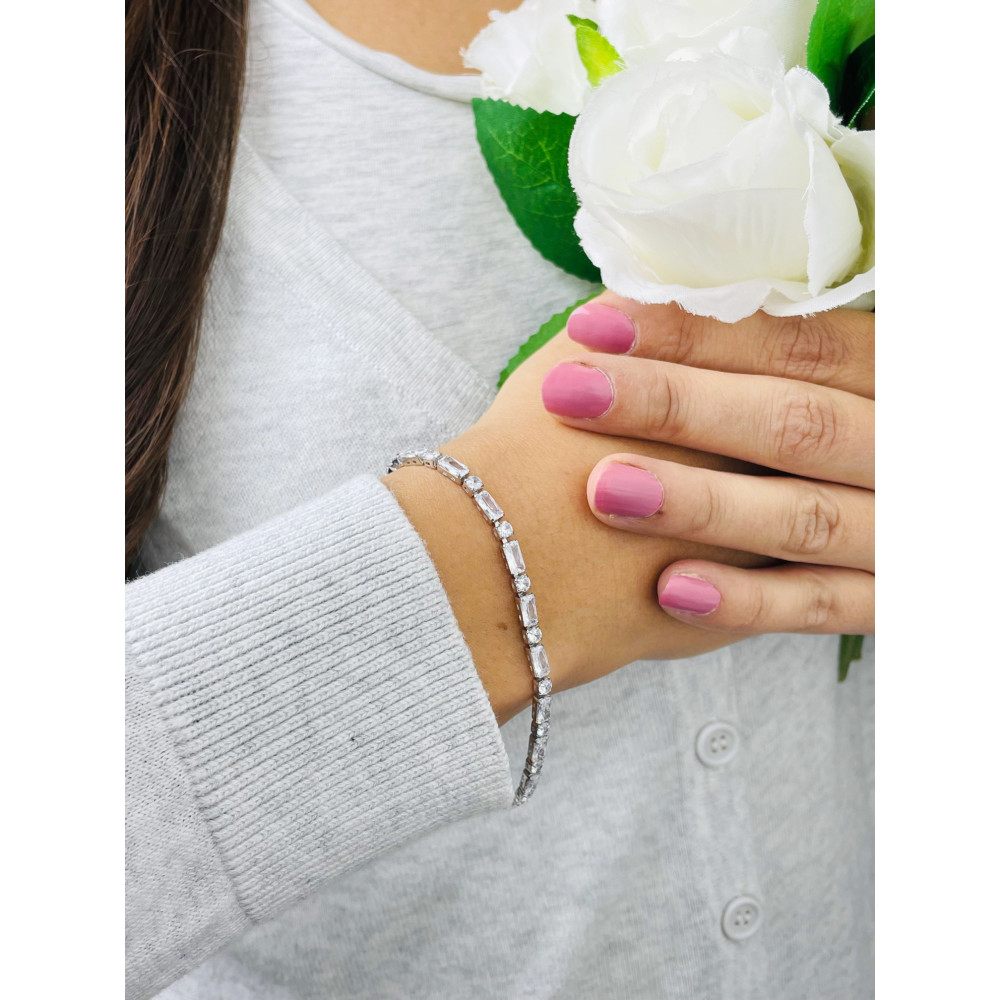 Armband 925 Silber mit Zirkonen Damen Kinder