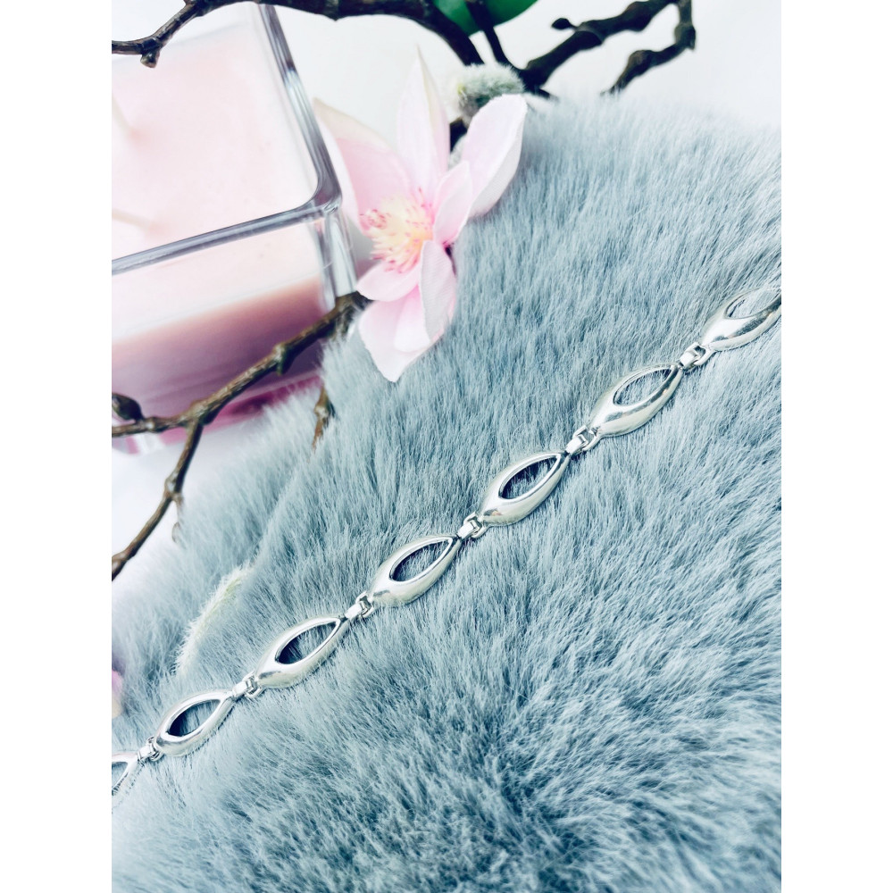 glänzendes silbernes Armband 925