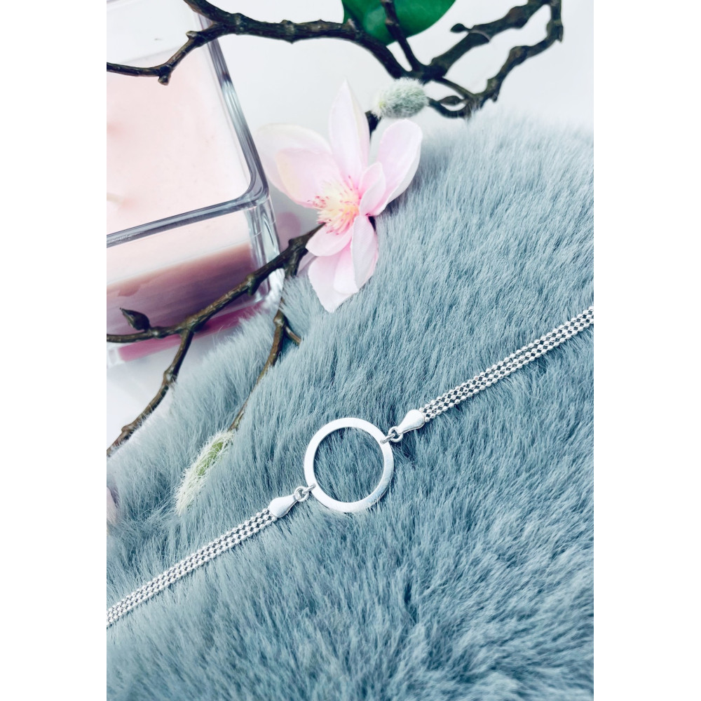 glänzendes silbernes Armband 925 Kreis