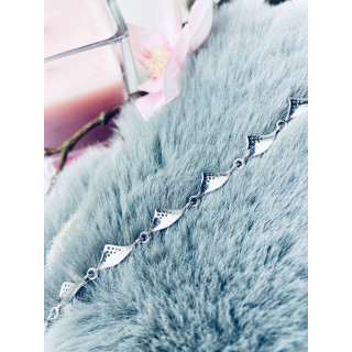 glänzendes silbernes Armband 925