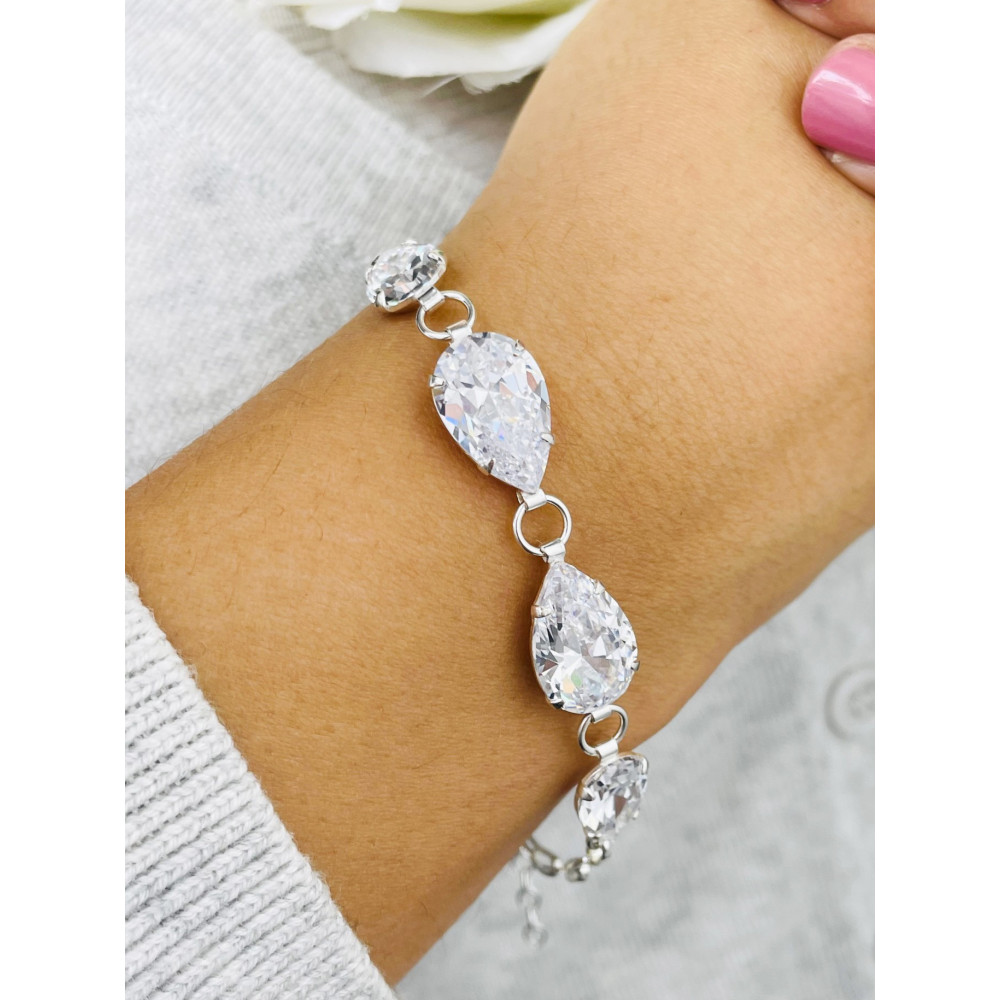 Armband 925 Silber mit Zirkonen Damen