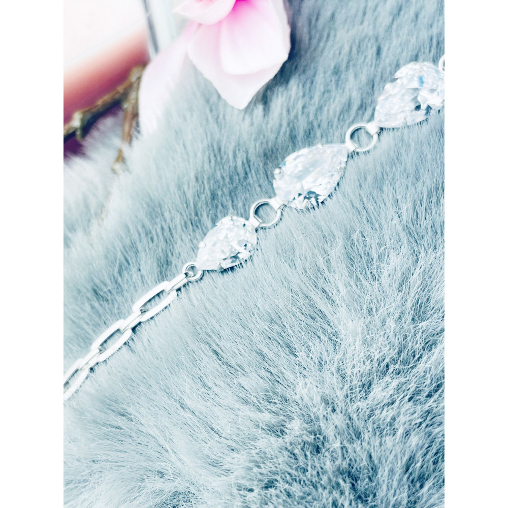 Armband 925 Silber mit Zirkonen Damen