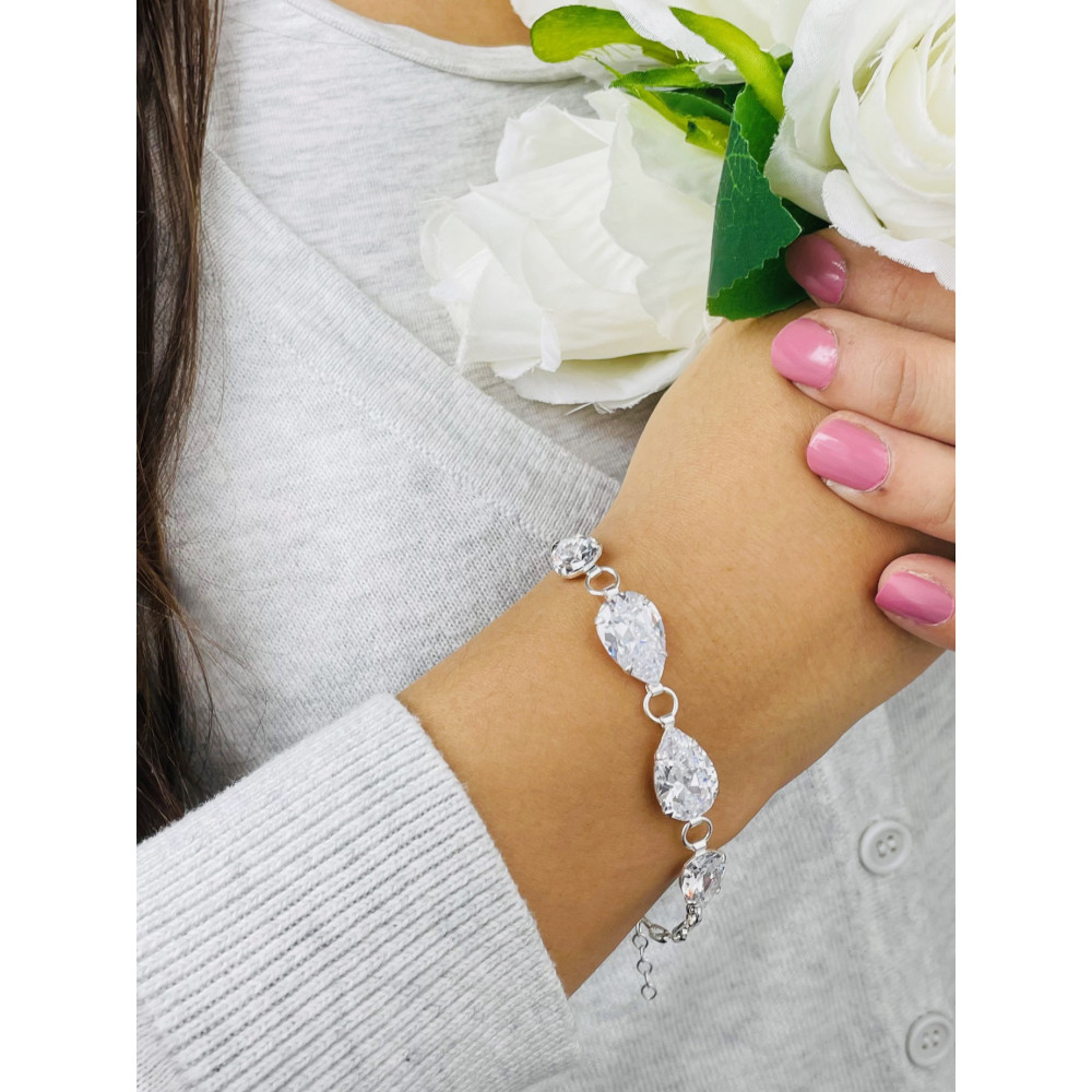 Armband 925 Silber mit Zirkonen Damen
