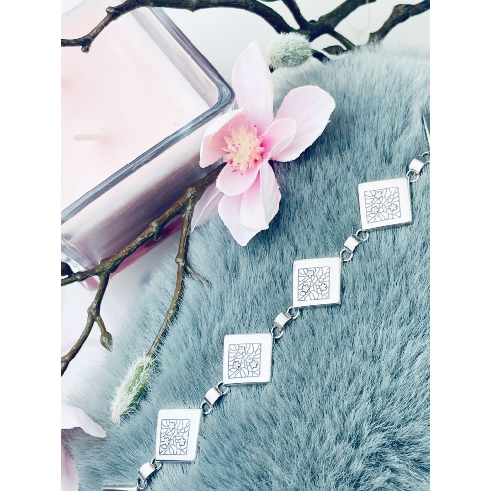 Złota bransoletka celebrytka serce nieskończoność