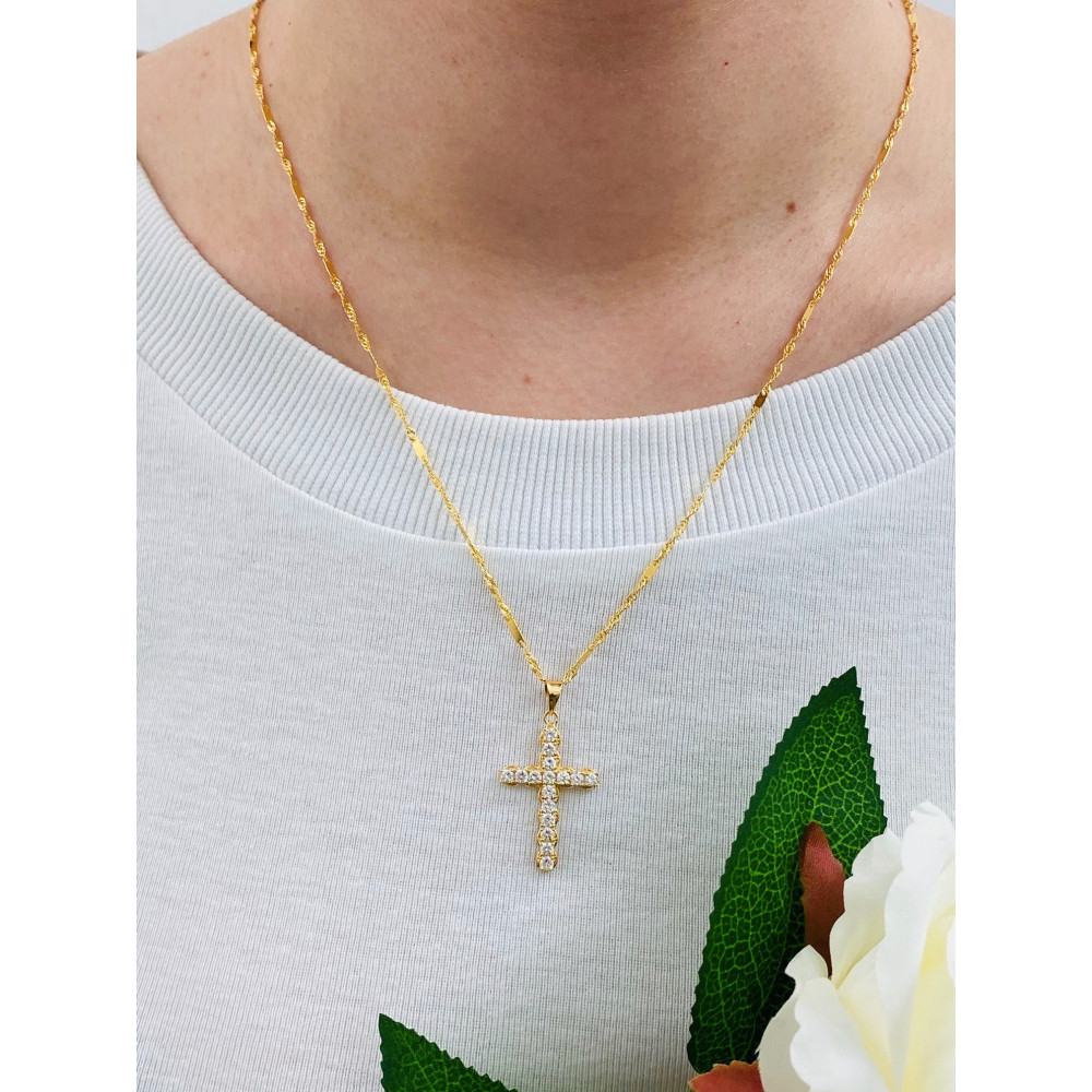 copy of Złoty krzyżyk klasyczny diamentowany