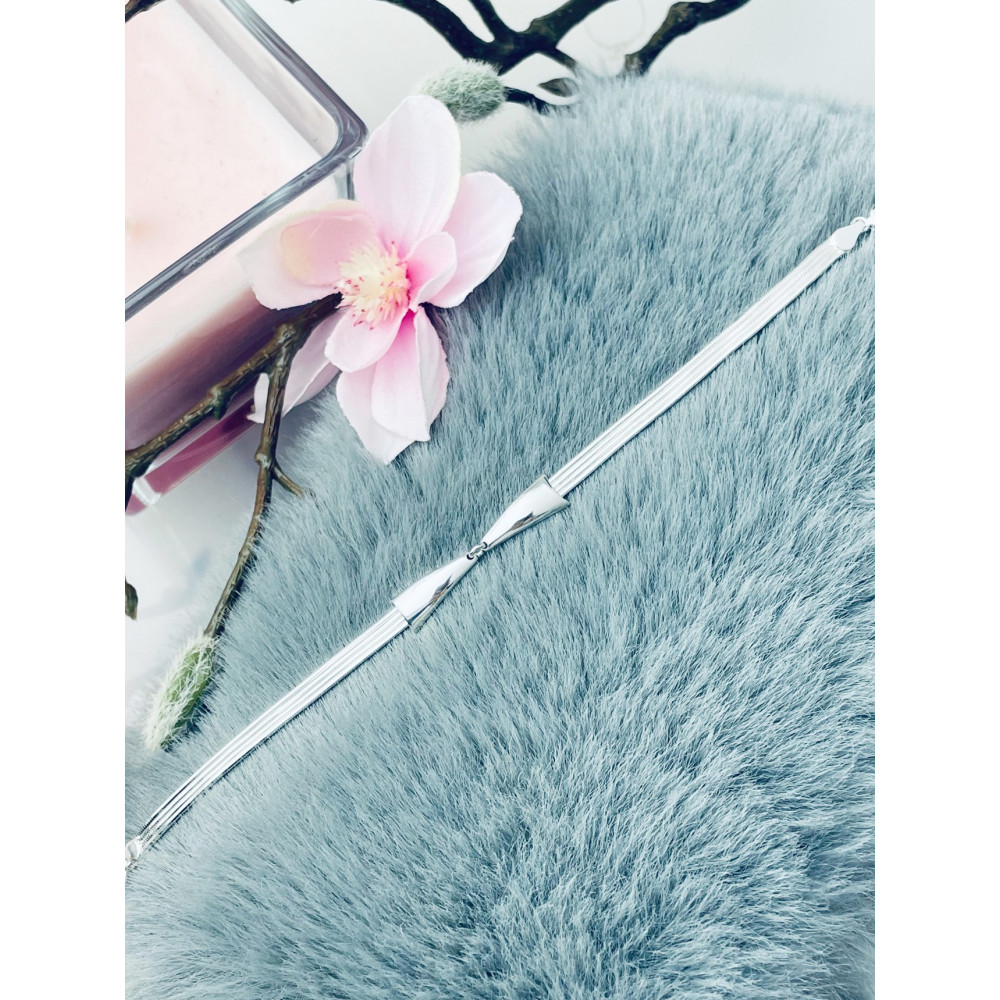 Złota bransoletka celebrytka serce nieskończoność