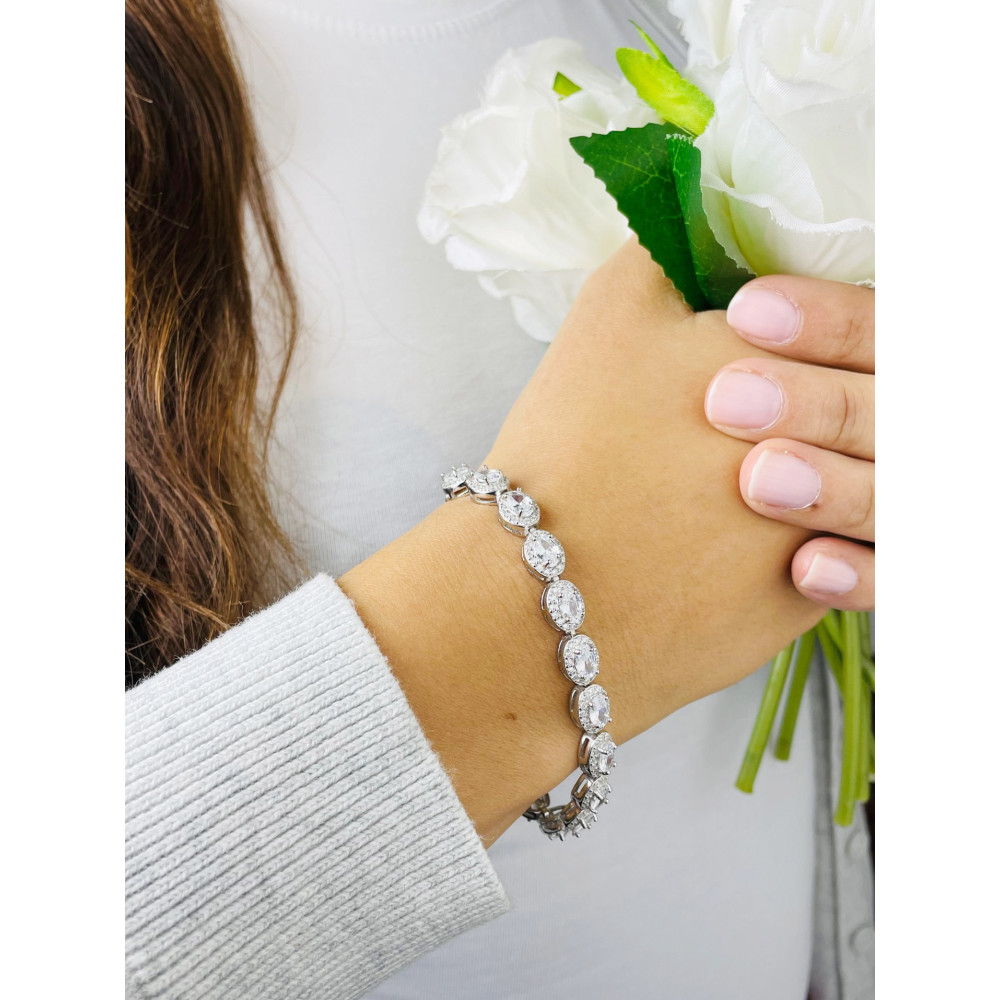 Armband 925 Silber Damen mit Zirkonia