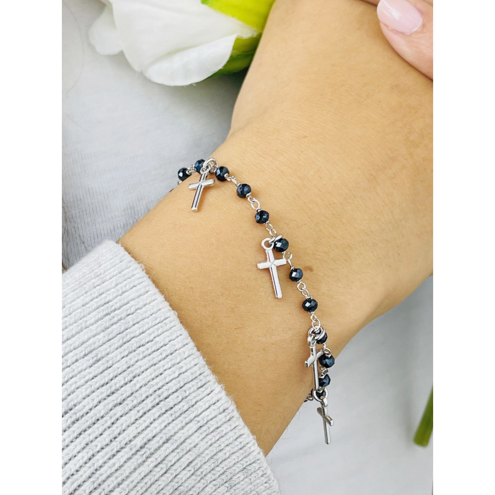 Kreuz Armband 925 Silber Damen Kinder