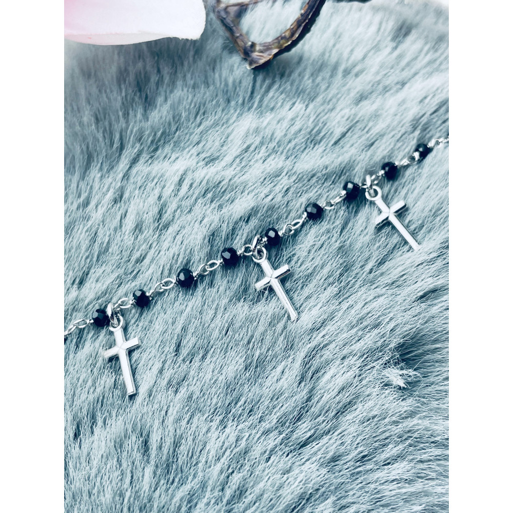 Kreuz Armband 925 Silber Damen Kinder