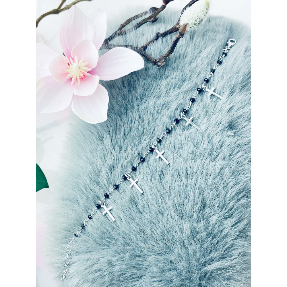 Złota bransoletka celebrytka serce nieskończoność