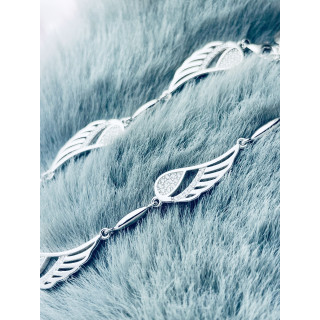 Flügel mit Zirkonia Armband 925 Silber Damen Kinder