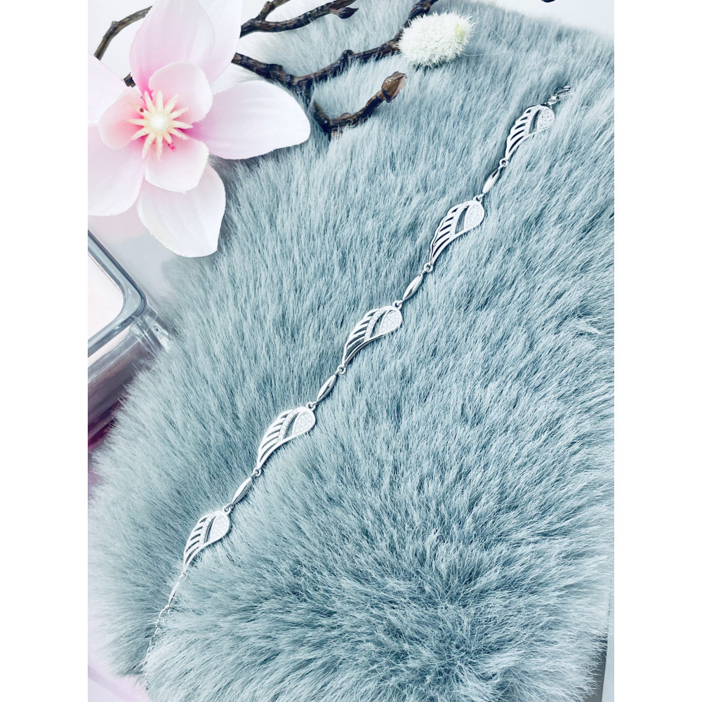 Flügel mit Zirkonia Armband 925 Silber Damen Kinder