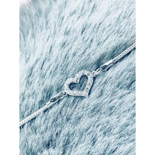 Herz Armband 925 Silber mit Zirkonen Damen Kinder