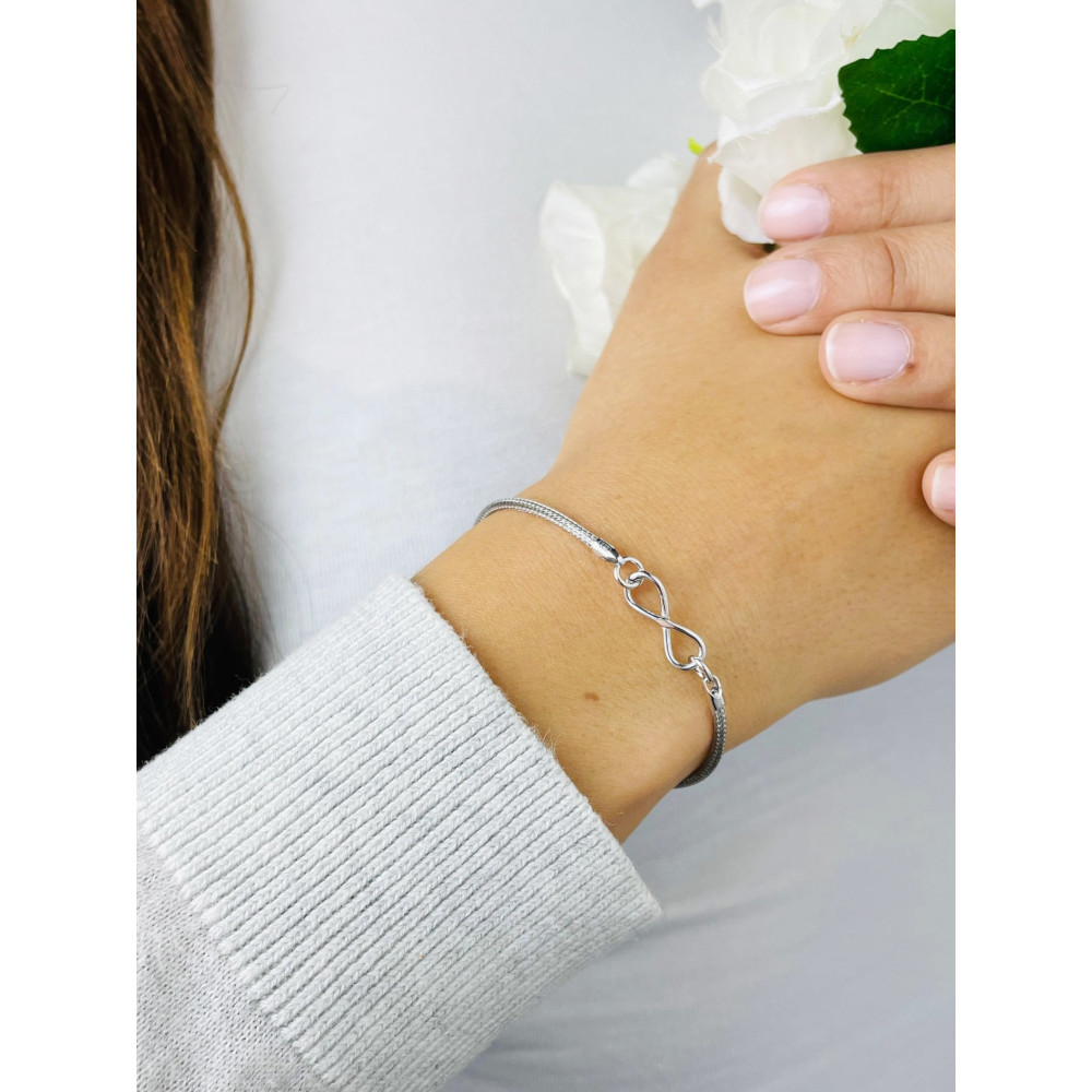 Infinity Armband 925 Silber Damen Kinder