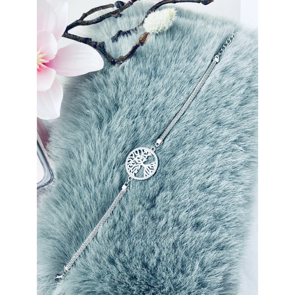 Baum Armband 925 Silber mit Zirkonen Damen Kinder