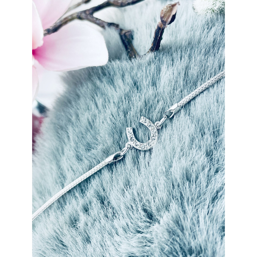 Hufeisen Armband 925 Silber mit Zirkonen Damen Kinder