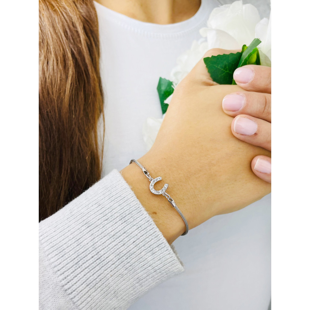 Złota bransoletka celebrytka serce nieskończoność