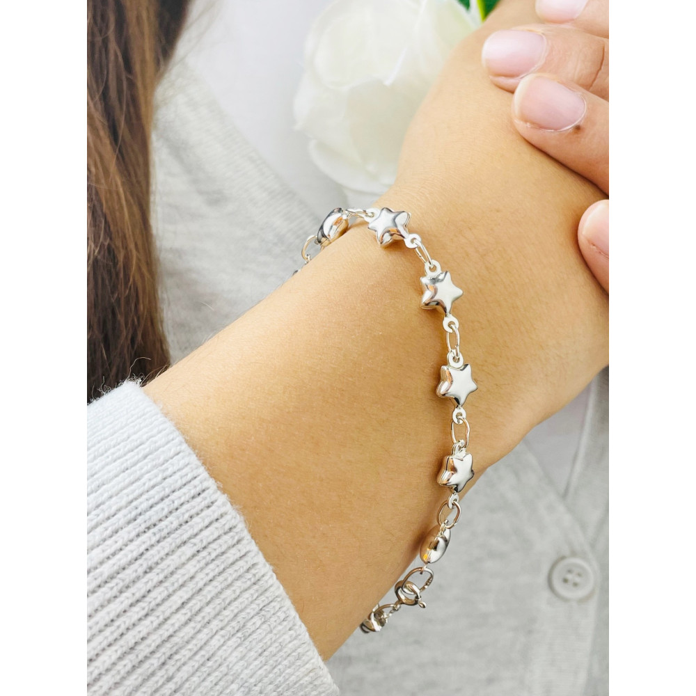 Stern Armband 925 Silber Damen Kinder