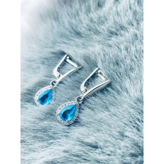 elegant 925 Silber Ohrringe mit Zirkonia Träne