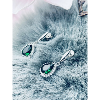 elegant 925 Silber Ohrringe mit Zirkonia Träne