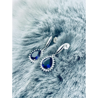 elegant 925 Silber Ohrringe mit Zirkonia Träne