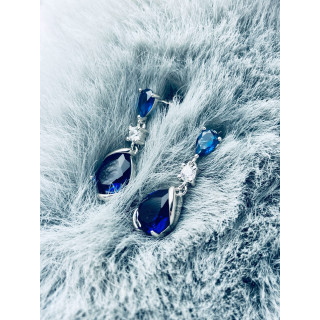 925 Silber Ohrringe mit Zirkonia Träne