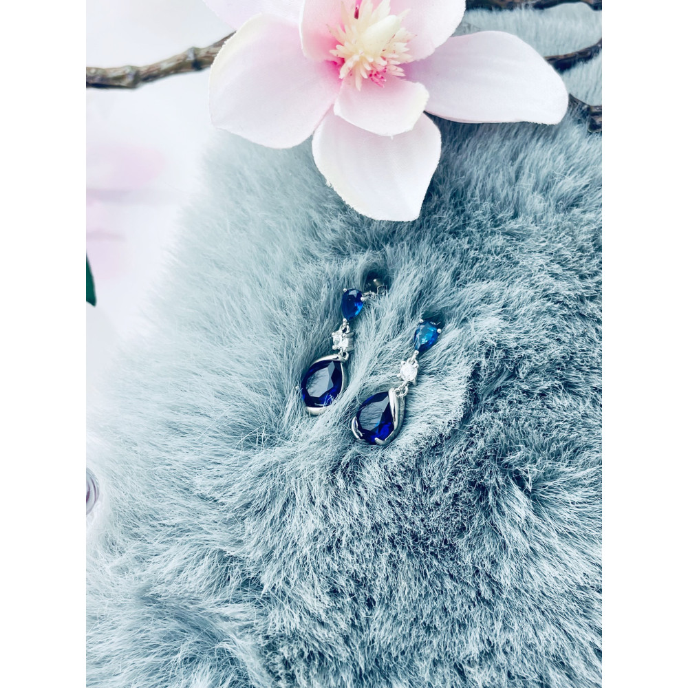 copy of Złote kolczyki przecinki z cyrkoniami