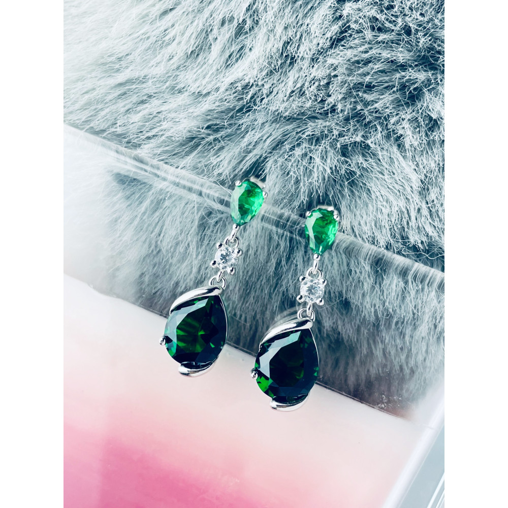 copy of Złote kolczyki przecinki z cyrkoniami