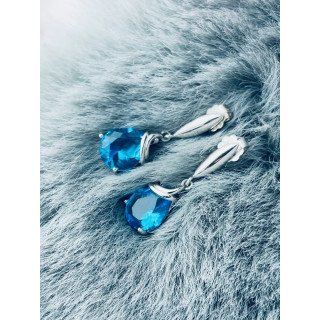 925 Silber Ohrringe mit Zirkonia Träne