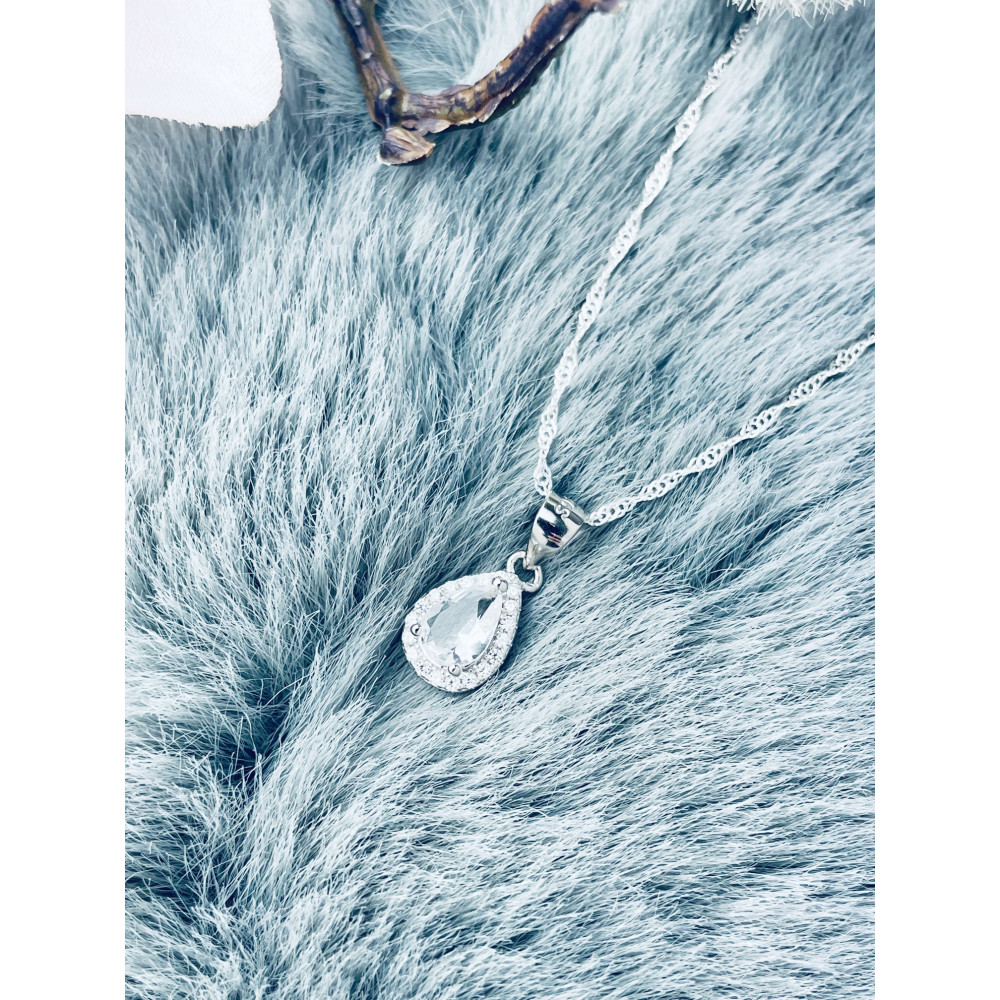 925 Silber Damen Medaillon Anhänger mit Zirkonia