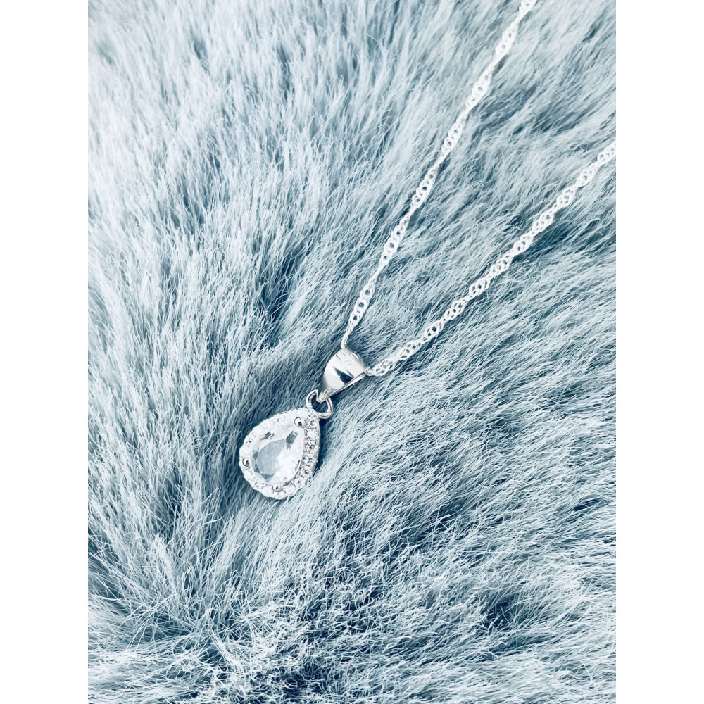 925 Silber Damen Medaillon Anhänger mit Zirkonia