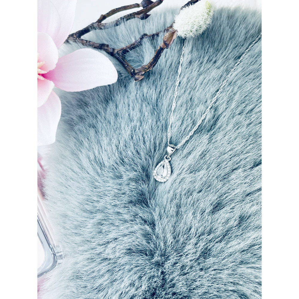 925 Silber Damen Medaillon Anhänger mit Zirkonia