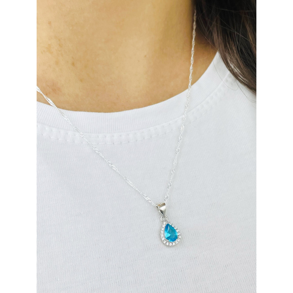 925 Silber Damen Medaillon Anhänger mit Zirkonia